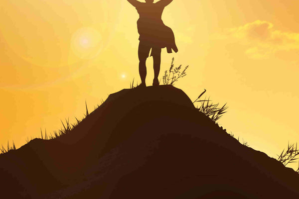 Best Nootropics for Motivation: a shadow of a man standing on a mountain